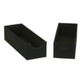 thumbnail image 1 of Household Essentials 2-Pack of Drawer Organizers, Sturdy Chipboard With Soft Polyester Cover, Handy and Fashionable Organization Solution, 3” H x 4” W x 12” D, Black Linen, 1 of 8