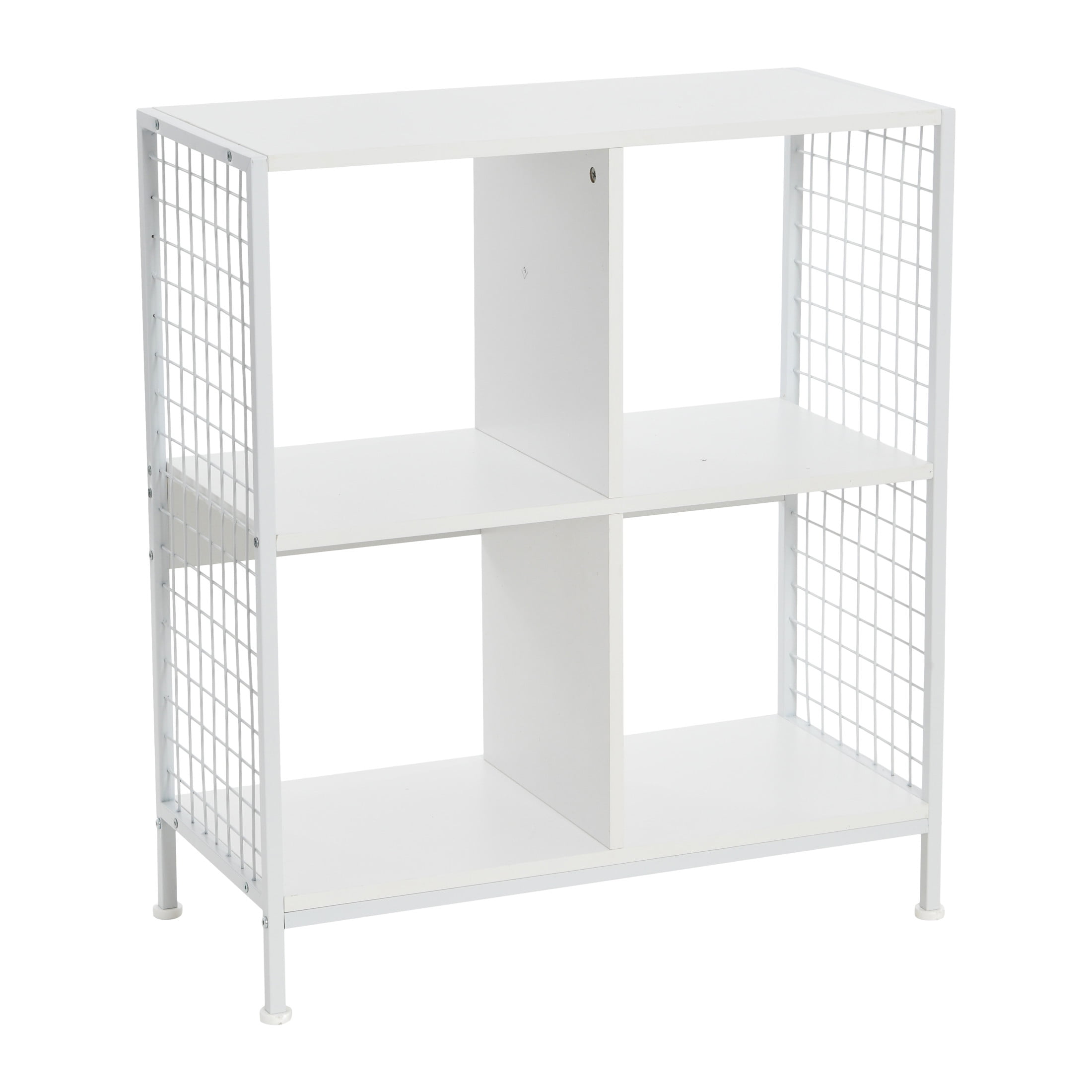 Household Essentials 4 Cube Storage Wall Unit with Metal Base ...