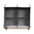 thumbnail image 1 of Household Essentials 4 Pocket Wide Organizer with Hangbar, Graphite, 1 of 7