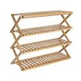 thumbnail image 1 of Household Essentials 4-Tier Bamboo Folding Shoe Rack, Natural, 1 of 1