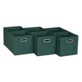 thumbnail image 1 of Household Essentials 6 ct Open Fabric Cube Storage Bins, Forest Green, 1 of 5