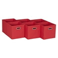 thumbnail image 1 of Household Essentials 6 ct Open Fabric Cube Storage Bins, Regal Red, 1 of 5