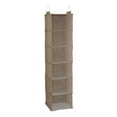 thumbnail image 1 of Household Essentials 6 Shelf Hanging Closet Organizer, Hanging Closet Shelf, Fabric Poly Linen and PEVA Shelving, 1 of 13