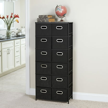 Household Essentials 6-Shelf Storage Stand, Black