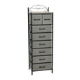 thumbnail image 1 of Household Essentials Victoria Dresser Tower Storage Organizer with 8 Drawers Black Metal Frame and Ashwood Rustic Wood Grain Top, 1 of 7