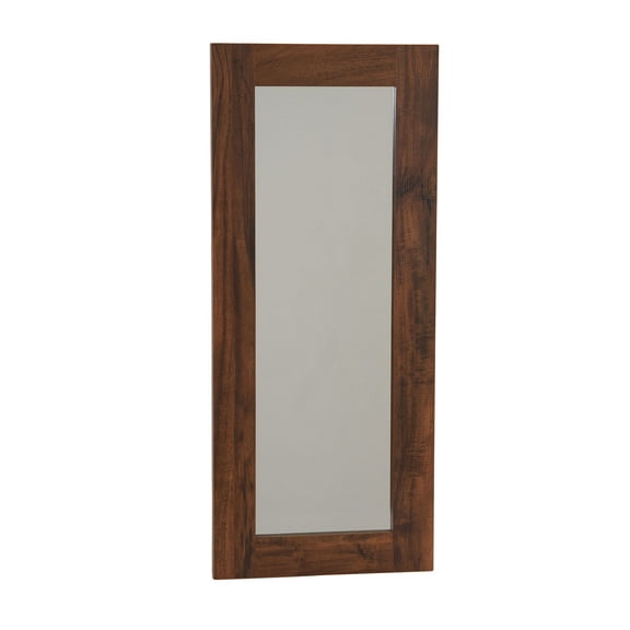 Household Essentials 8118-1 Rectangle Wall Mirror Décor | 29.5 in x 12.6 in | Hickory