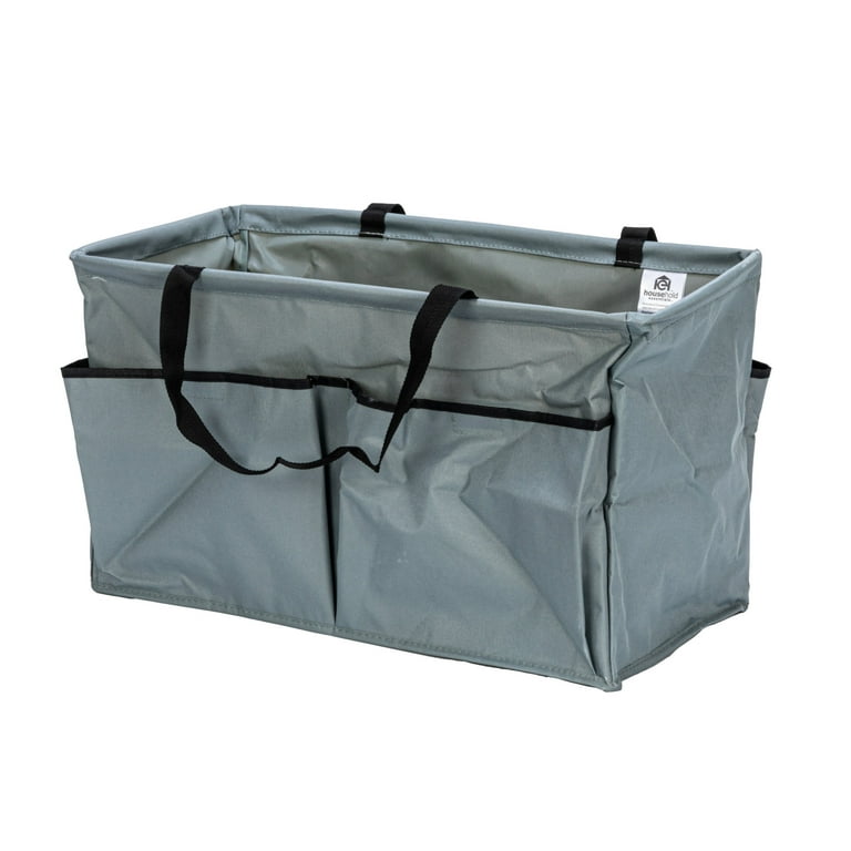 Household Essentials Gray Krush Container All Purpose Utility Tote with Pockets Walmart