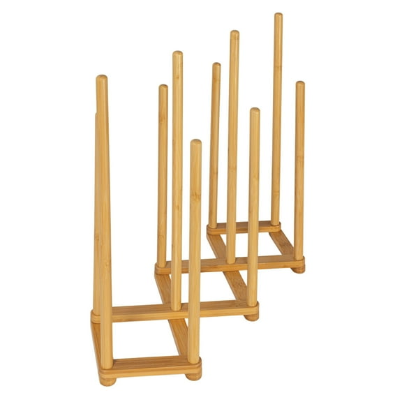 Household Essentials Bamboo 5 Pair Accordian Boot Rack, Natural