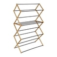 thumbnail image 1 of Household Essentials Bamboo Folding Clothes Drying Rack, Upscale Laundry Rack with 14 Coated Metal Dowels, Environmentally Friendly, Stable Frame, 1 of 9