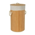 thumbnail image 1 of Household Essentials Bamboo Laundry Hamper with Rope Handles, Lid and Removable Machine Washable Laundry Bag, 15-Gallons, Natural, 1 of 11