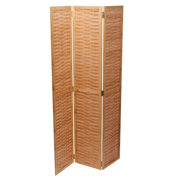 Household Essentials Bamboo Screen, Basket Weave