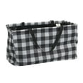 thumbnail image 1 of Household Essentials Black and White Plaid Krush Container All-Purpose Utility Tote, 1 of 11