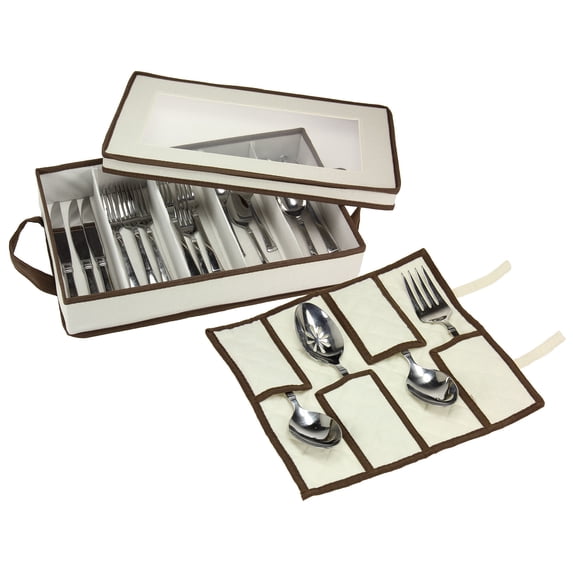 Household Essentials Canvas Flatware Chest