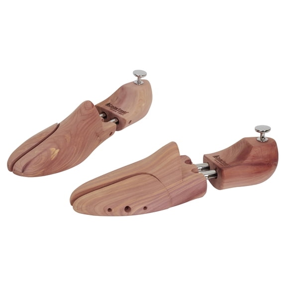 Household Essentials Cedar Fresh Premier Men’s Cedar Shoe Tree, Large, 100% Eastern Red Cedar, Durable Metal Handle, Adjustable Split Toe, Eco-Friendly, FSC Certified, Natural