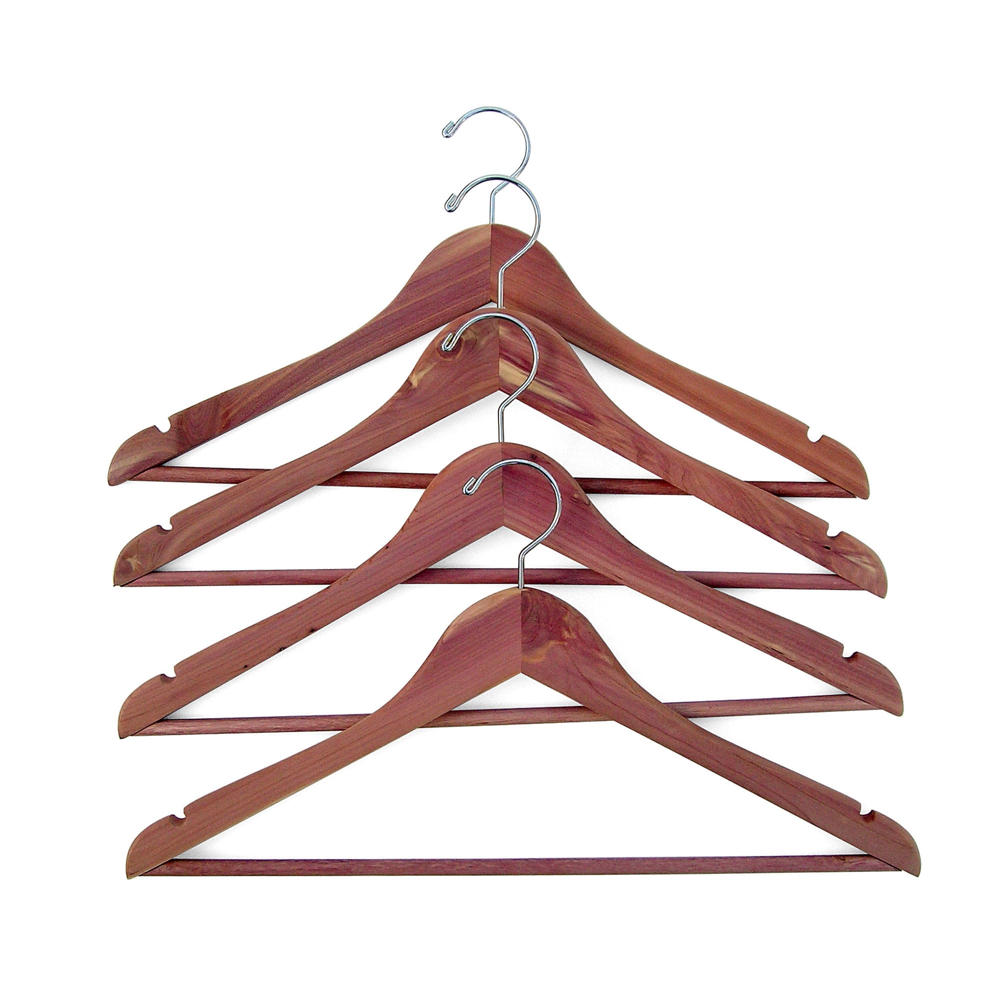 Household Essentials Cedar Garment Hanger, 4 Pack, Aromatic Wood