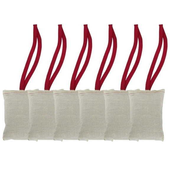Household Essentials Cedar Sachets 6 Pack, Shoe and Boot Cedar Sachets, Long Thick Strap for Easy Removal, Eco-Friendly, Renewable and Non Toxic