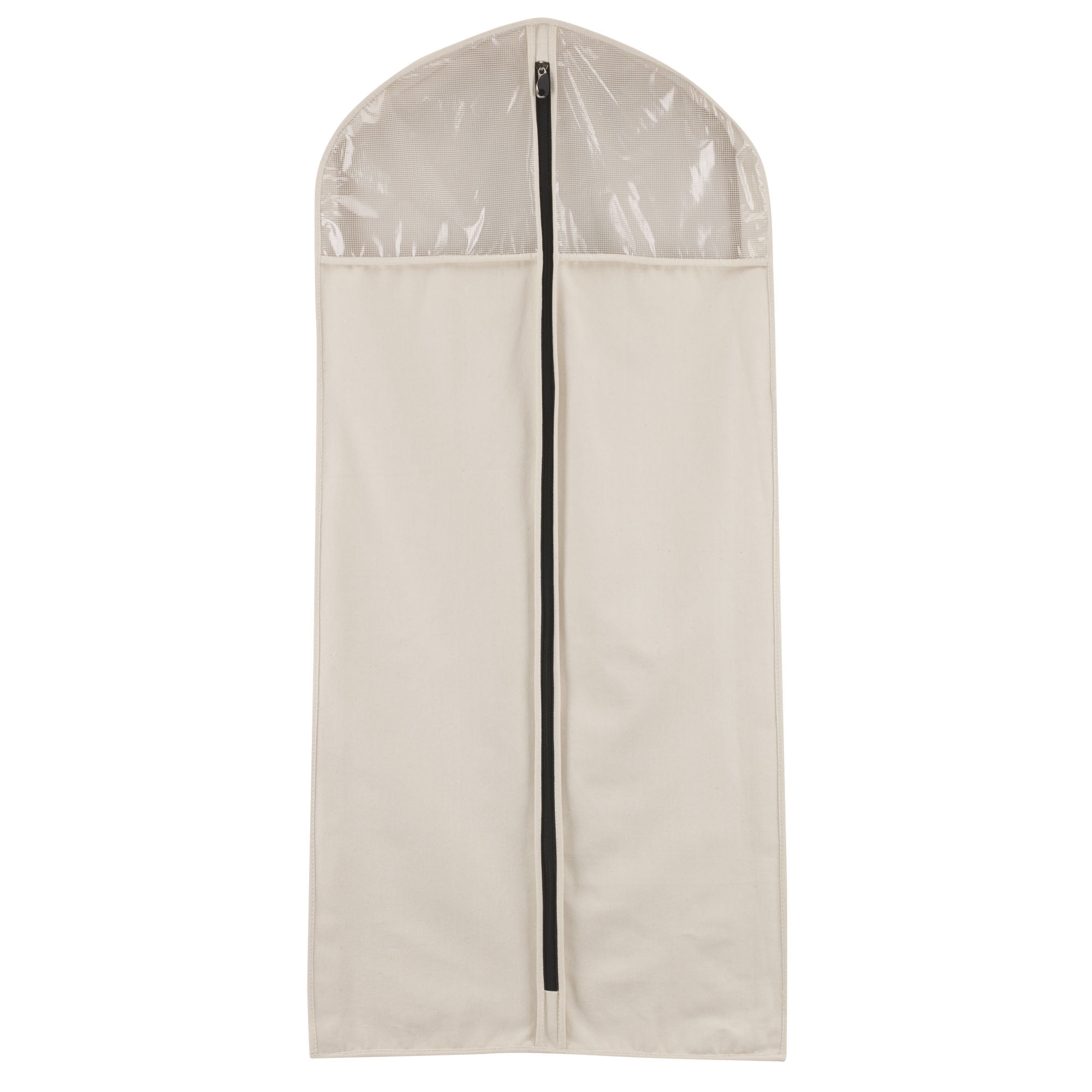 Natural Cotton Canvas Hanging Garment Bag with Zipper