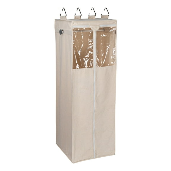 Household Essentials Cedarline Hanging Wardrobe, Heavy-Duty Cotton Canvas, Breathable, Versatile, Perfect for Rod or Wire Closets, Natural