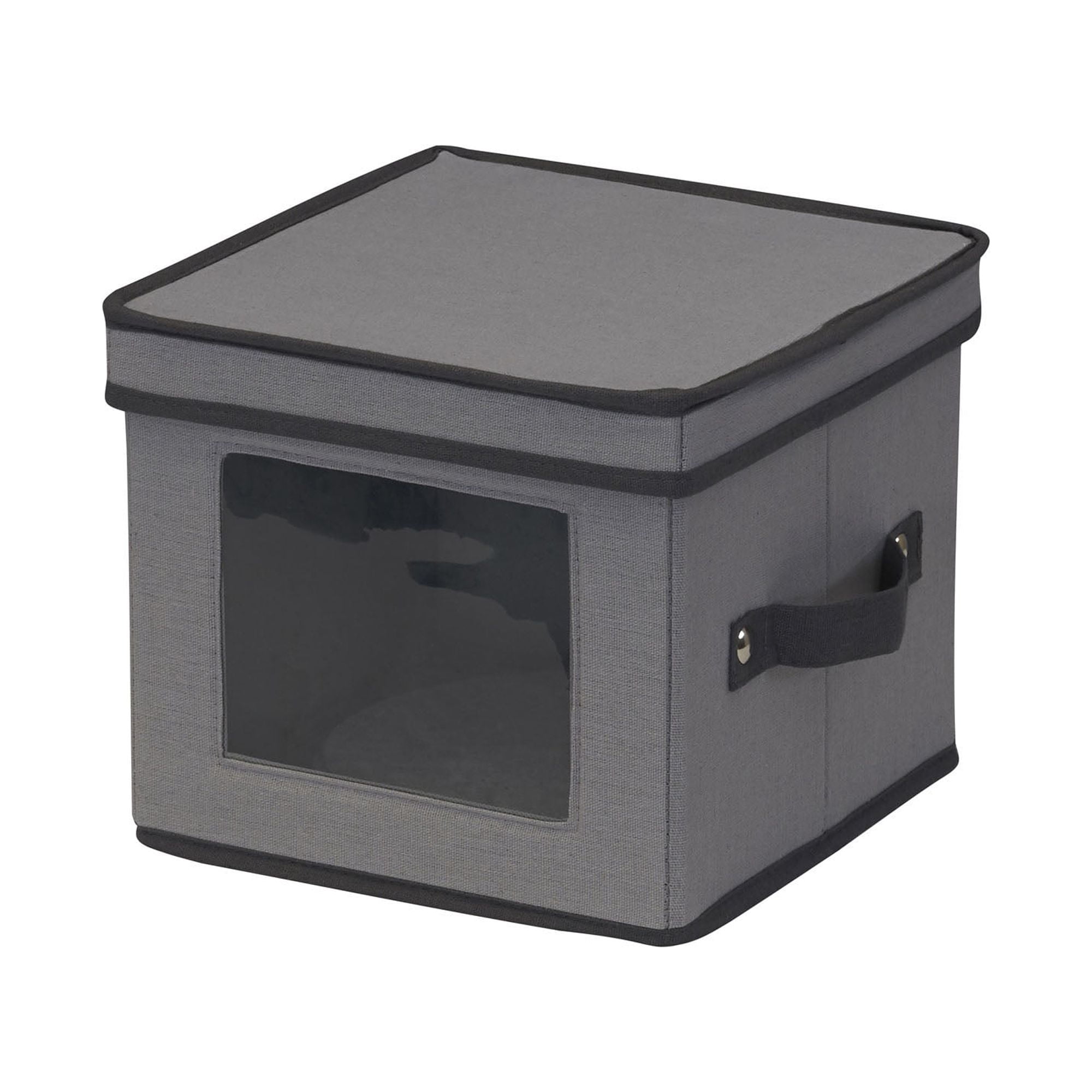 Household Essentials China Plate Storage Box, Salad Plate Storage, Windowed Panel, Stackable and