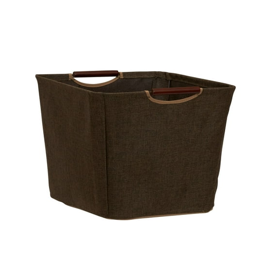 Household Essentials Coffee Linen Collection Tapered Bin