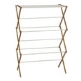 thumbnail image 1 of Household Essentials Bamboo Folding Clothes Drying Rack, Upscale Laundry Rack with 11 Coated Dowels, Environmentally Friendly, Stable Frame, Shelf for Drying Flat, 1 of 8