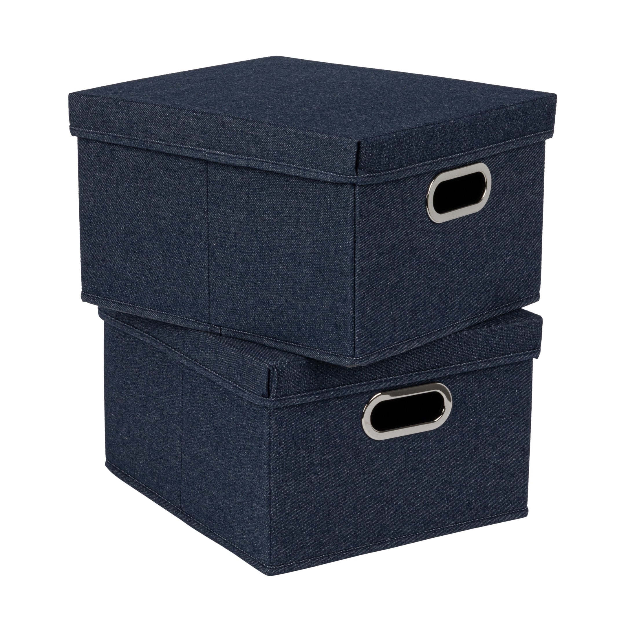 HOUSEHOLD ESSENTIALS Collapsible Linen Storage Boxes, 2pk