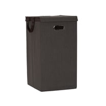 Household Essentials Laundry Hamper with Lid, Sturdy Polyester Sides with Attached Magnetic Lid, Removable Mesh Liner, Attractive Grommet Handles, Easily Transportable and Folds Flat, Cobblestone