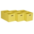 thumbnail image 1 of Household Essentials 6 ct Open Fabric Cube Storage Bins, Golden Yellow, 1 of 5