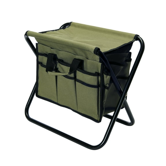 Household Essentials Collapsible Utility Stool, Olive Green