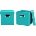 thumbnail image 1 of Household Essentials Cube Set with Lids, 2pk, Aqua, 1 of 4