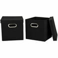 thumbnail image 1 of Household Essentials Cube Set with Lids, 2pk, Black, 1 of 5