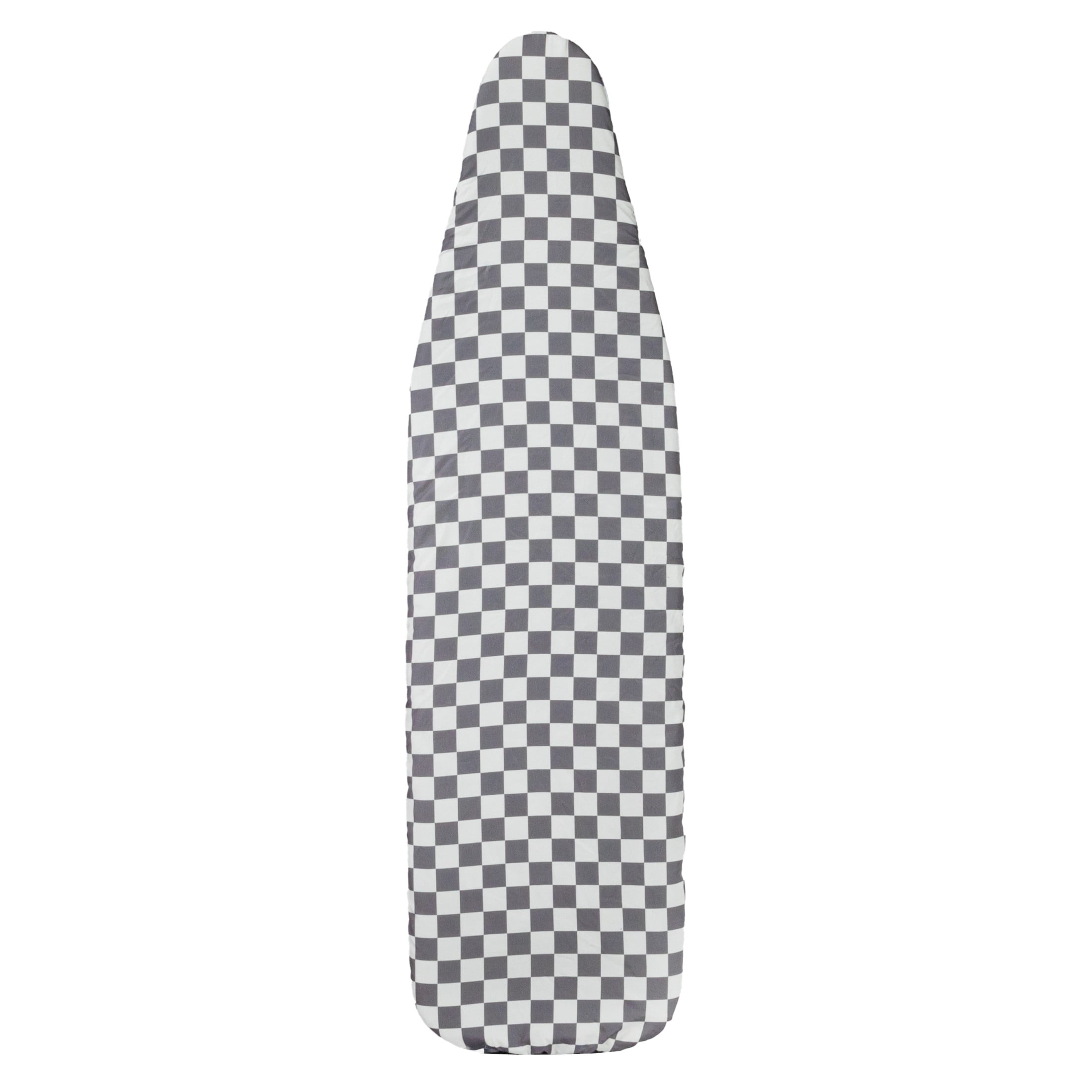 Household Essentials Deluxe Ironing Board Replacement Pad and Cover, Grey and White Check