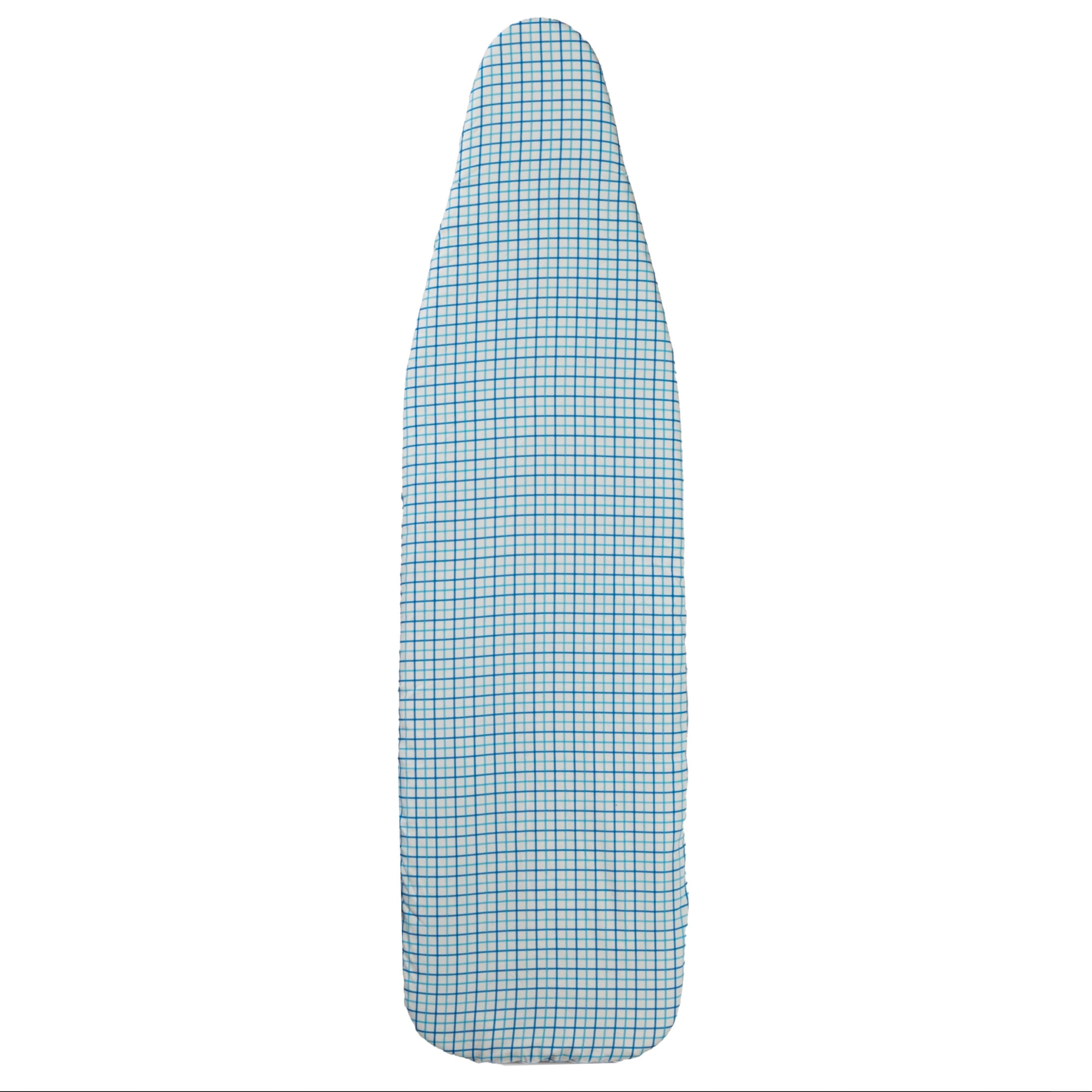 Household Essentials Deluxe Ironing Board Replacement Pad and Cover, White and Blue Grid Pattern