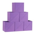 thumbnail image 1 of Household Essentials Diagonal Pull Collapsible Fabric Cube Open Storage Cube, 6-Pack, Purple, 1 of 7