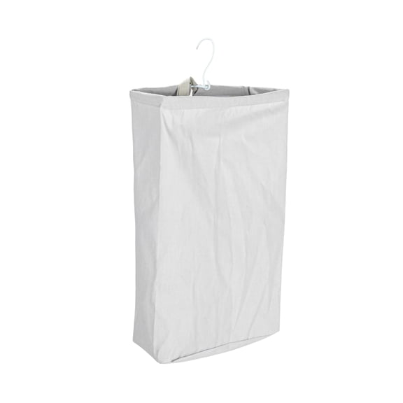 Household Essentials Door Hanging Laundry Bag, Washable Canvas Bag with Loop Handle, Holds Two Loads of Laundry, Great for Dorms and Small Spaces, Grey