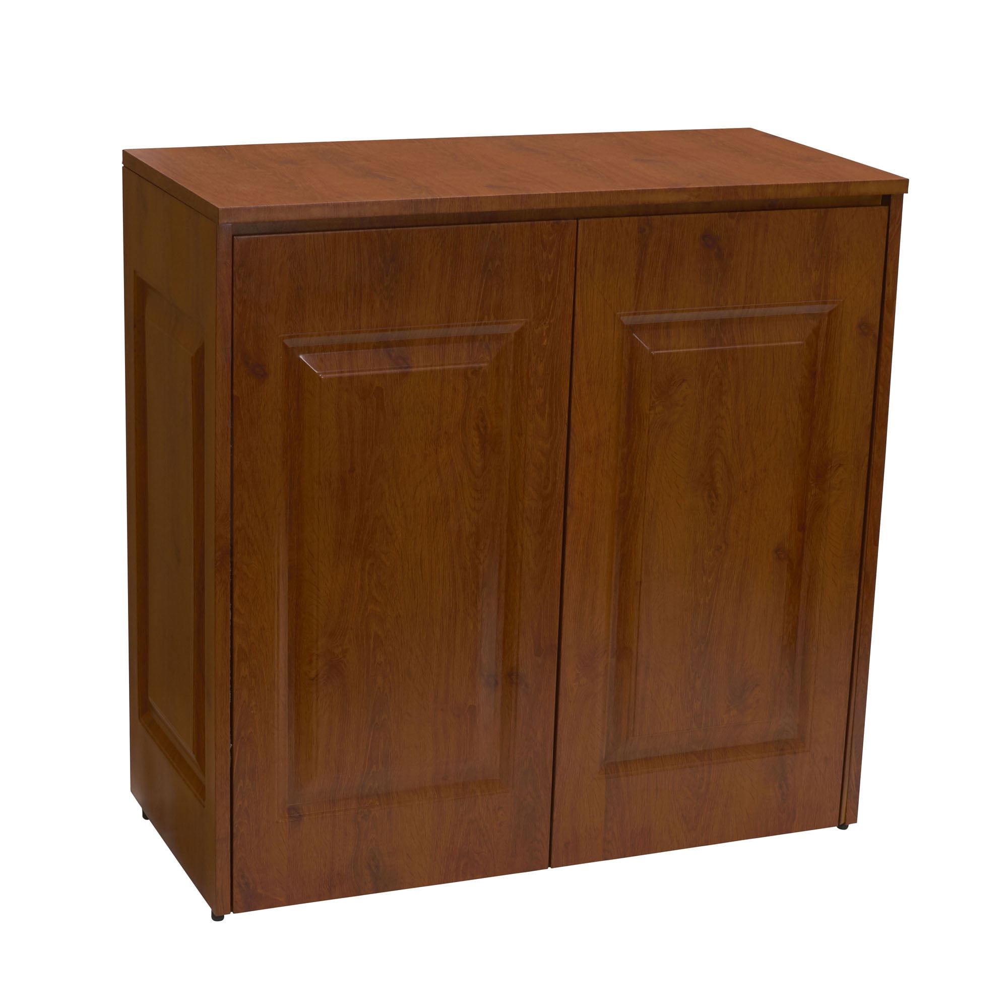 Faux Wood Finish Double Tilt-Out Laundry Hamper Cabinet