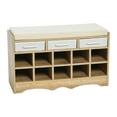 Household Essentials Entryway Storage Bench with 3 Beige Drawers 10
