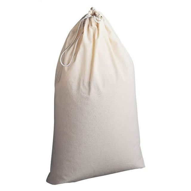 Household Essentials Extra Large Natural Cotton Laundry Bag, Beige