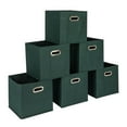 thumbnail image 1 of Household Essentials Fabric Storage Bins 6 Piece Set, Dark Green, 1 of 6