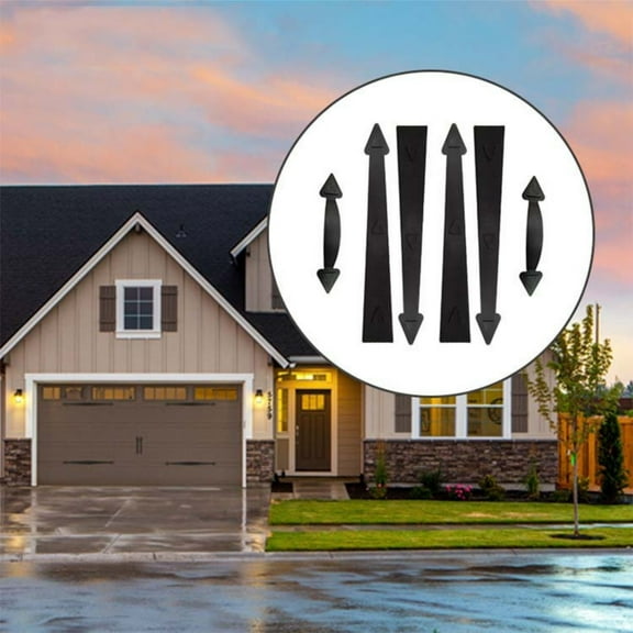 Household Essentials Garage Handle and Hinge Magnets, Magnetic Decorative Garage Door Curb Appeal Faux Hinges Handles Hardware Kit