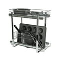 thumbnail image 1 of Household Essentials Glidez Multipurpose Chrome-Plated Steel Pull-Out/Slide-Out Dual-Sliding Storage Organizer for Cookware and Bakeware - 2-Tier Design - Fits Standard Size Cabinet or Shelf, Chrome, 1 of 10