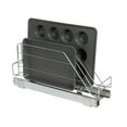 thumbnail image 1 of Household Essentials Glidez Multipurpose Chrome-Plated Steel Pull-Out/Slide-Out Storage Organizer for Cookware and Bakeware - Fits Standard Size Cabinet or Shelf, Chrome, 1 of 11