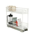 thumbnail image 1 of Household Essentials Glidez Multipurpose Paint-Finished Steel Pull-Out Storage Organizer with Plastic Liners for Under Cabinet - 2-Tier Design - Fits Standard Size Cabinet or Shelf, White, 1 of 13