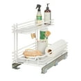 thumbnail image 1 of Household Essentials Glidez Powder-Coated Steel Pull-Out/Slide-Out Basket Storage Organizer for Under Sink or Under Cabinet Use - 2-Tier Design - Fits Standard Size Cabinet or Shelf, White, 1 of 10