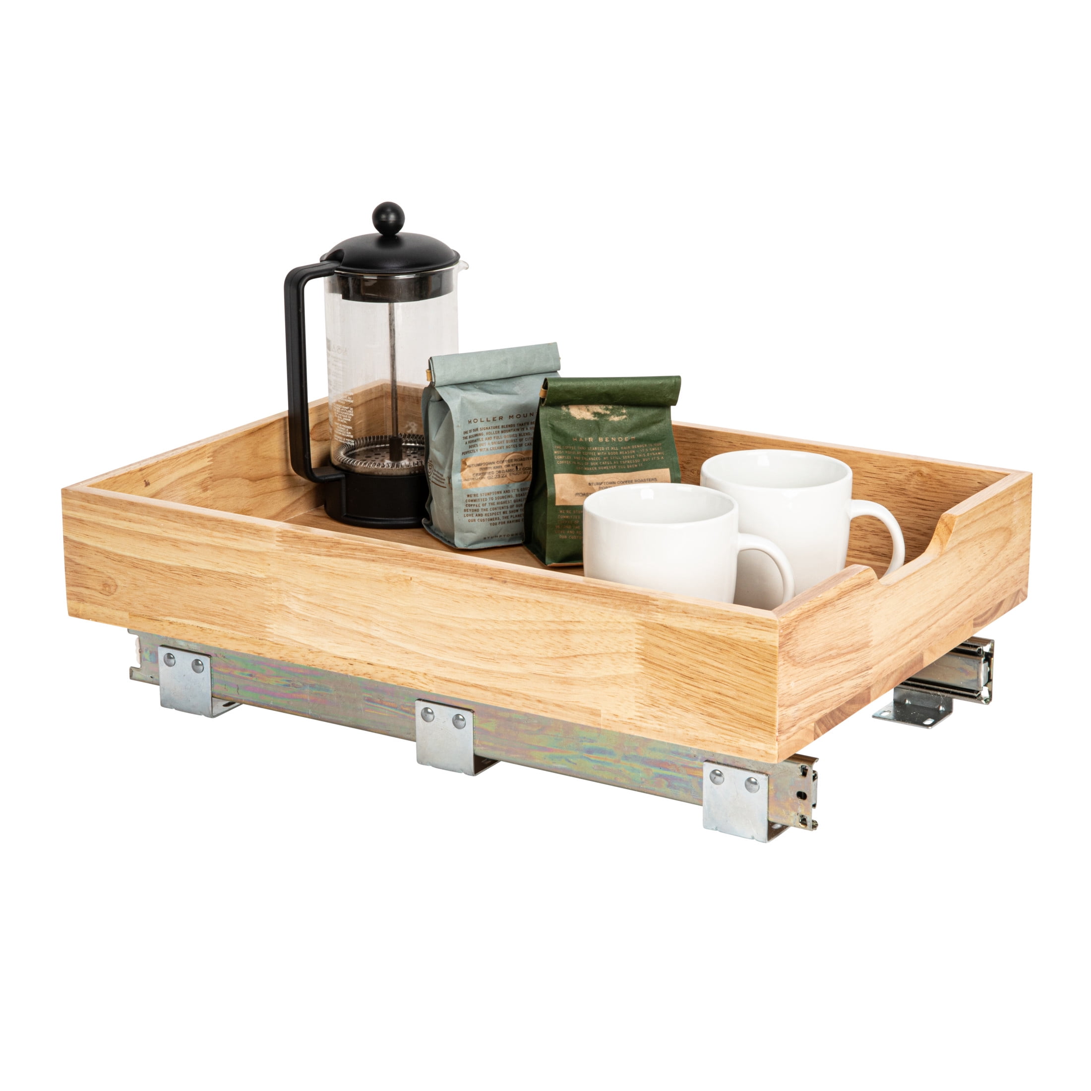 Household Essentials Glidez Steel and Wood Pull-Out/Slide-Out Storage ...