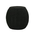 thumbnail image 1 of Household Essentials Handwoven Paper Rope Barrel Wicker Storage Basket Side Table, Black, 1 of 8