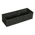 thumbnail image 1 of Household Essentials Handwoven Paper Rope Rectangular Storage Basket, Black, 1 of 6