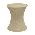 thumbnail image 1 of Household Essentials Handwoven Paper Rope Stool with Hourglass Shape, Cream, 1 of 5