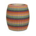 thumbnail image 1 of Household Essentials Handwoven Resin Barrel Side Table, Multicolor, 1 of 9
