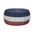 thumbnail image 1 of Household Essentials Handwoven Resin Ottoman Table, Blue, White and Red, 1 of 5